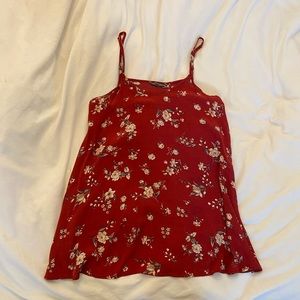 AMERICAN EAGLE Red Floral Shift Dress